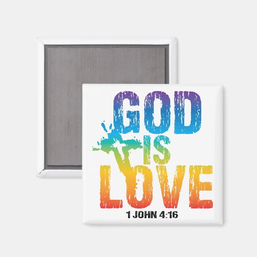 Gott ist Liebe 1 Johannes 4:16 Magnet (Vorderseite/Rückseite)