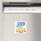 Gott ist Liebe 1 Johannes 4:16 Magnet (In Situ (Geschirrspüler))