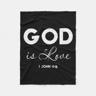 Gott ist Liebe 1 Johannes 4_8 Bibelvers Christlich Fleecedecke