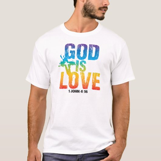 Gott ist Liebe 1 John-4:16 T-Shirt (Vorderseite)