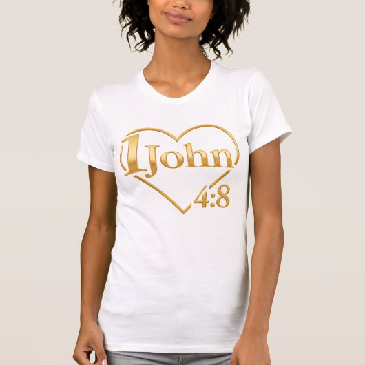 Gott ist Liebe - 1 John 4:8 von allen 43 T-Shirt (Vorderseite)