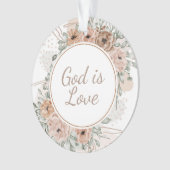 Gott ist Liebe Aquarellfarben Akrylorschmuck Ornament (Vorderseite)