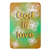 Gott ist Liebe Badematte (Vorderseite Vertikal)