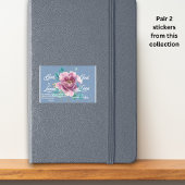 Gott ist Liebe Bibel Verse Blue Floral Christlich Aufkleber