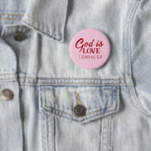 Gott ist Liebe Bibel Verse Christlicher Glaube Ros Button (Beispiel)