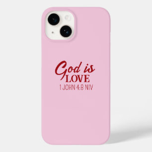 Gott ist Liebe Bibel Verse Christlicher Glaube Ros Case-Mate iPhone 14 Hülle