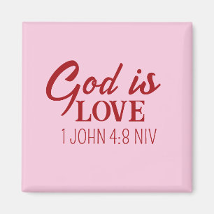 Gott ist Liebe Bibel Verse Christlicher Glaube Ros Magnet
