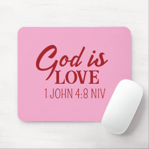 Gott ist Liebe Bibel Verse Christlicher Glaube Ros Mousepad