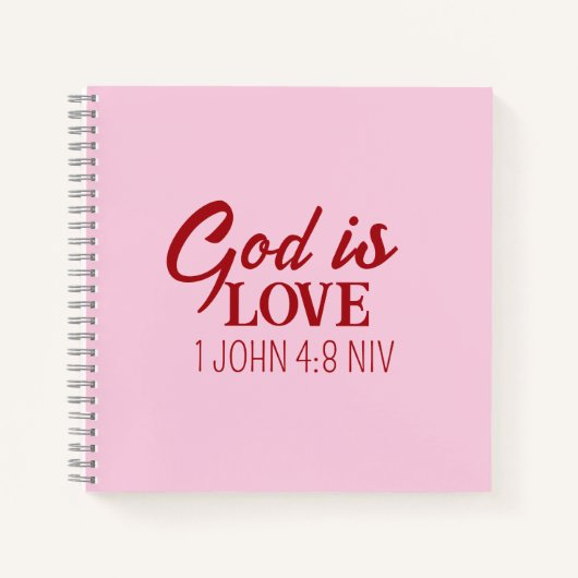 Gott ist Liebe Bibel Verse Christlicher Glaube Ros Notizblock (Vorderseite)