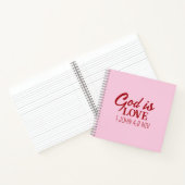 Gott ist Liebe Bibel Verse Christlicher Glaube Ros Notizblock (Innenseite)