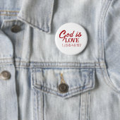 Gott ist Liebe Bibel Verse Christlicher Glaube Wei Button (Beispiel)