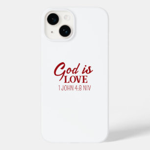 Gott ist Liebe Bibel Verse Christlicher Glaube Wei Case-Mate iPhone 14 Hülle