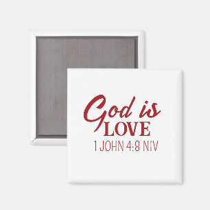 Gott ist Liebe Bibel Verse Christlicher Glaube Wei Magnet