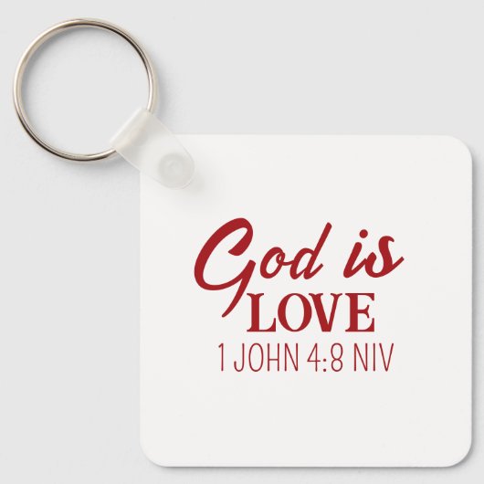 Gott ist Liebe Bibel Verse Christlicher Glaube Wei Schlüsselanhänger (Vorderseite)