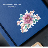 Gott ist Liebe Bibel Verse Weiße Blüte Christlich Aufkleber