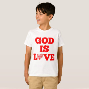Gott ist Liebe Bibel Zitat Boys T-Shirt