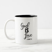 Gott ist Liebe Bible Verse Kaffee Tasse (Links)