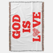 Gott ist Liebe Biodizenz Decke (Vorderseite Vertikal)