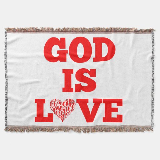 Gott ist Liebe Biodizenz Decke (Vorderseite)