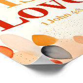 Gott ist Liebe Boho Christliche Mauerkunst Poster (Ecke)
