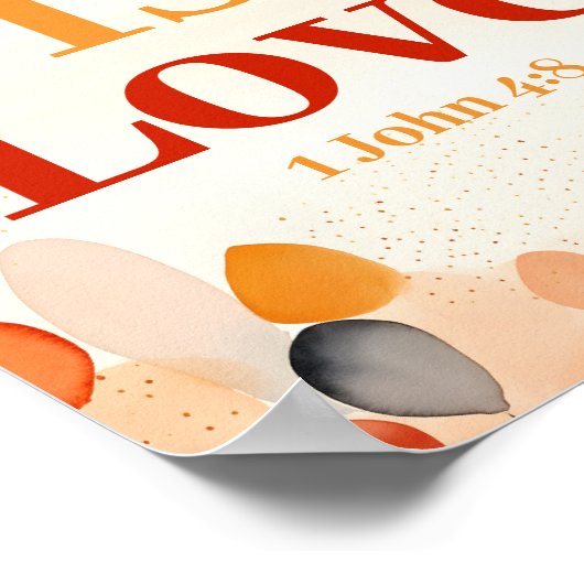 Gott ist Liebe Boho Christliche Mauerkunst Poster (Ecke)