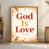 Gott ist Liebe Boho Christliche Mauerkunst Poster