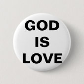 Gott ist Liebe Button (Vorderseite)