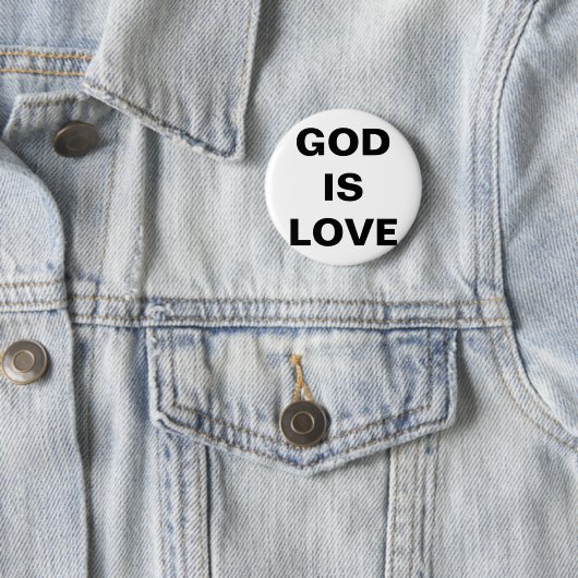 Gott ist Liebe Button (Beispiel)