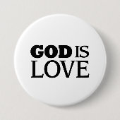 Gott ist Liebe Button (Vorderseite)