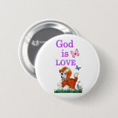 Gott ist Liebe Button (Vorne & Hinten)
