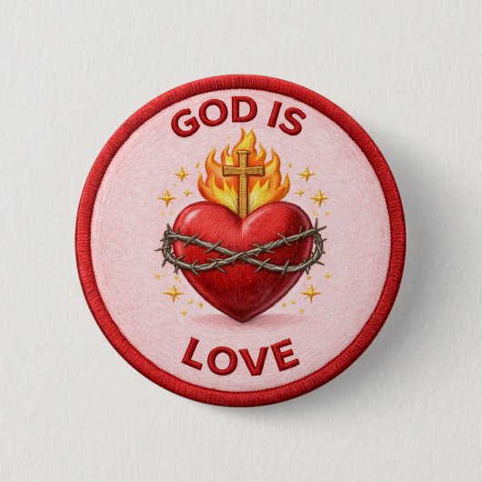 Gott ist Liebe Button (Vorderseite)