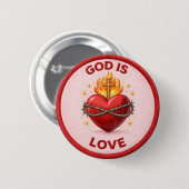 Gott ist Liebe Button (Vorne & Hinten)