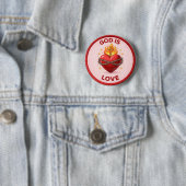 Gott ist Liebe Button (Beispiel)