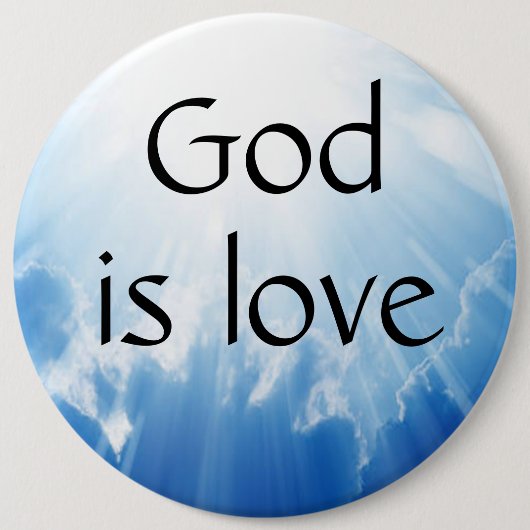Gott ist Liebe Button (Vorderseite)