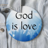 Gott ist Liebe Button (Beispiel)