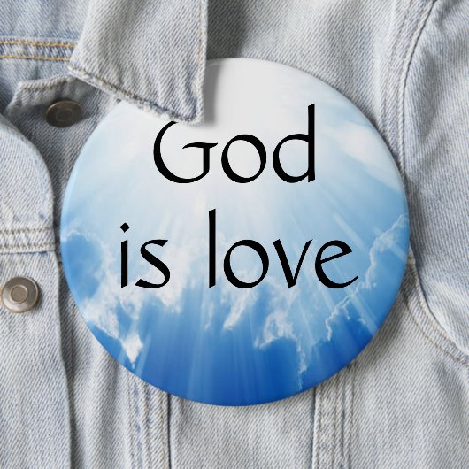 Gott ist Liebe Button (Beispiel)