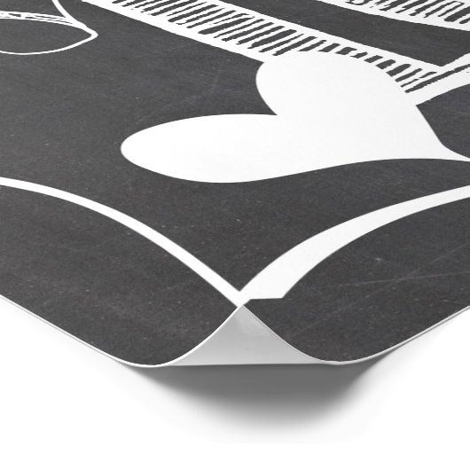 Gott ist Liebe Chalk Board Poster (Ecke)