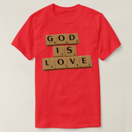 Gott ist Liebe Christlich T-Shirt (Design vorne)
