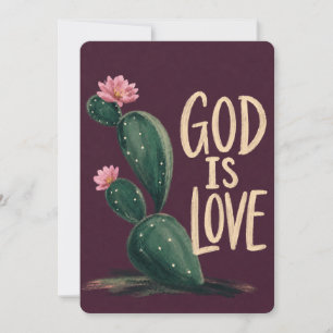 GOTT IST LIEBE Christliche Ermutigungskarte Einladung