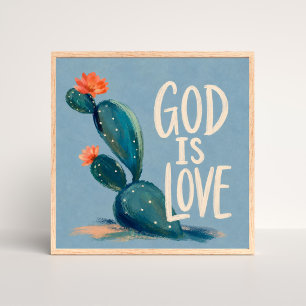 GOTT IST LIEBE Christliches Ermutigungsgeschenk Poster