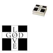 Gott ist Liebe Christliches Kreuz Gummistempel (Stempel)