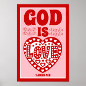 Gott ist Liebe Christus Christliche Mauer Kunst dr Poster (Vorne)