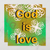 Gott ist Liebe Dankeskarte (Vorne/Hinten)