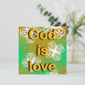 Gott ist Liebe Dankeskarte (Stehend Vorderseite)