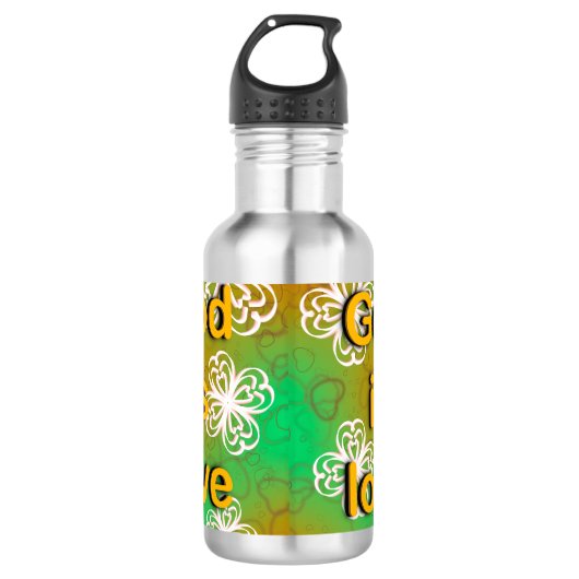 Gott ist Liebe Edelstahlflasche (Vorderseite)