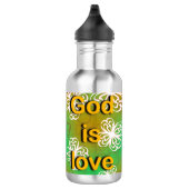 Gott ist Liebe Edelstahlflasche (Rechts)