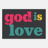 Gott ist Liebe: Ein Friedlicher Ausdruck Geschenkpapier Set (Vorderseite)