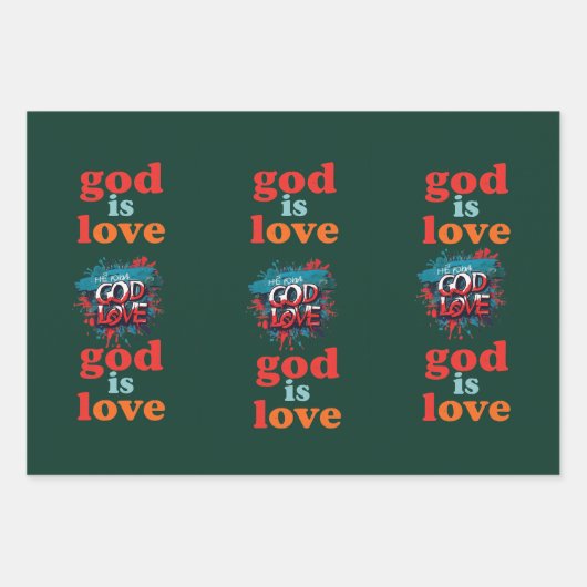 Gott ist Liebe: Eine Botschaft des Komforts Geschenkpapier Set (Vorderseite 2)