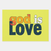 Gott ist Liebe: Eine sanfte Wasserfarbe Geschenkpapier Set (Vorderseite 2)