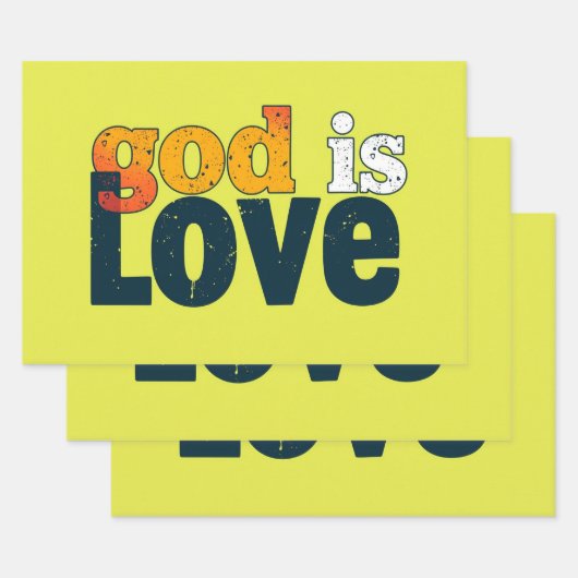 Gott ist Liebe: Eine sanfte Wasserfarbe Geschenkpapier Set (Set)